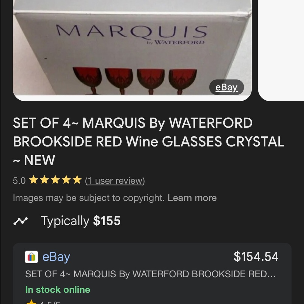 Marquis by Waterford Brookside Red All Purpose Glass Set of 4 - Picture 6 of 7